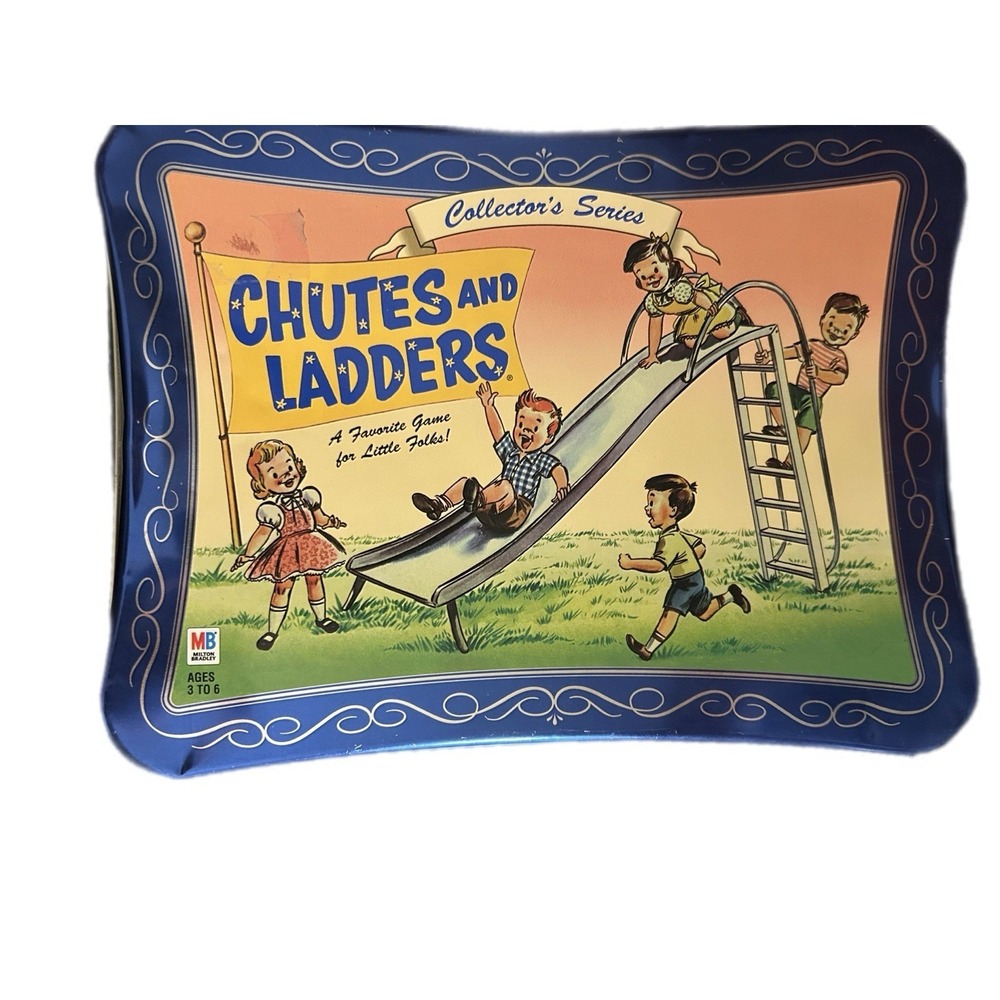 Chutes And Ladders Collector's Series 100% Complete Board Game In Tin 2003